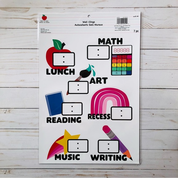 Classroom Subject Wall Clings Poster - Picture 1 of 3
